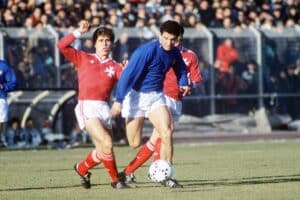 Gianluca Vialli 1986 im Spiel Italien gegen Malta